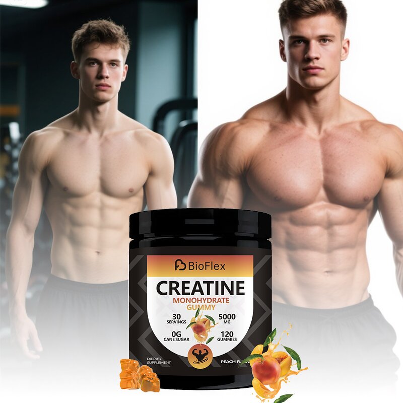 Creatine Pre-Workout Gummies - Private Label Sugar Free L-Taurine B12 5g Energy