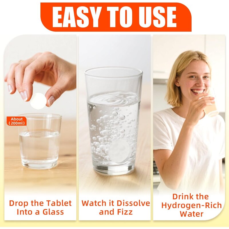 H2 Effervescent Tablets - Vanwin OEM Lemon 15 Count Creatine NAC Resveratrol