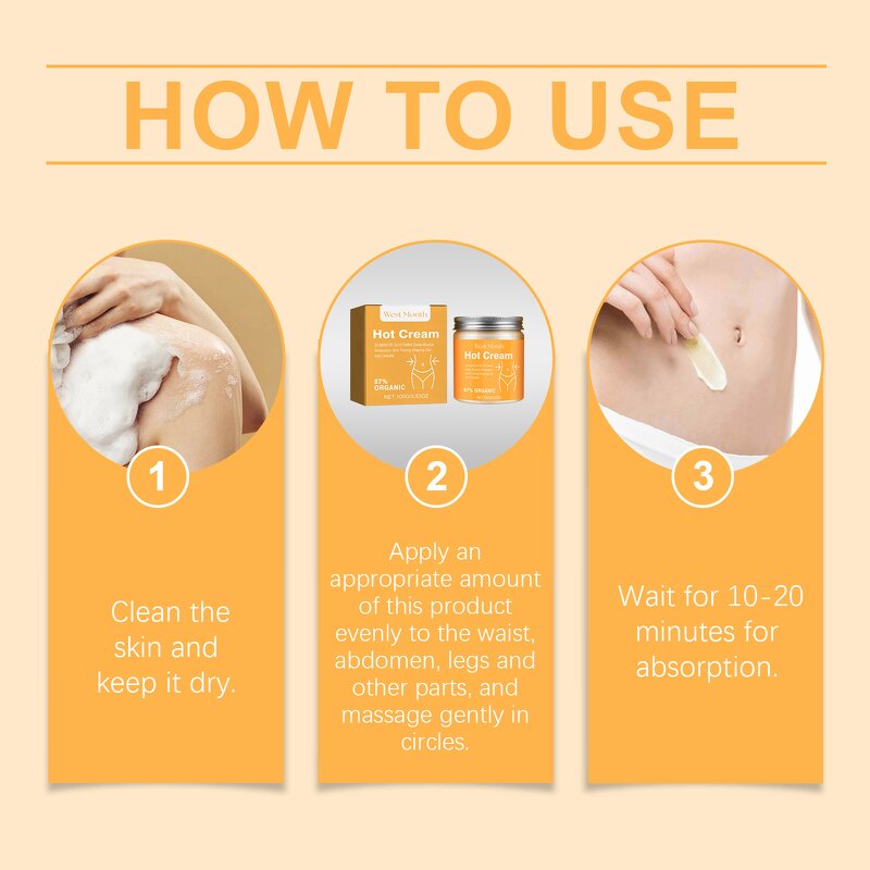 Tummy Fat Burner Hot Cream - ODM OEM Natural Fast Weight Loss Cellulite Shaping