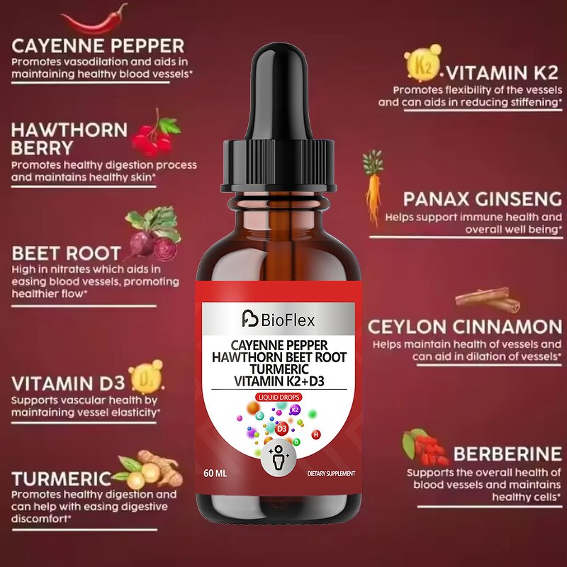 Turmeric Ginseng Drops - OEM Private Label Vitamin D3 K2 MK7 Herbal Supplement