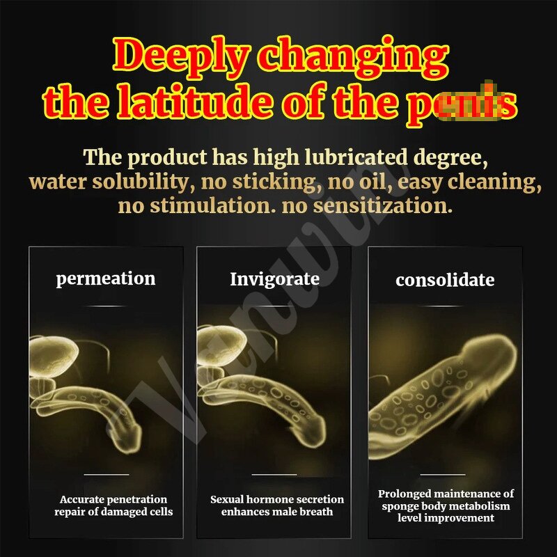 Men's Massage Oil - Hot Vanwin 10ml Big Male Enhancement Pure Essential Oil