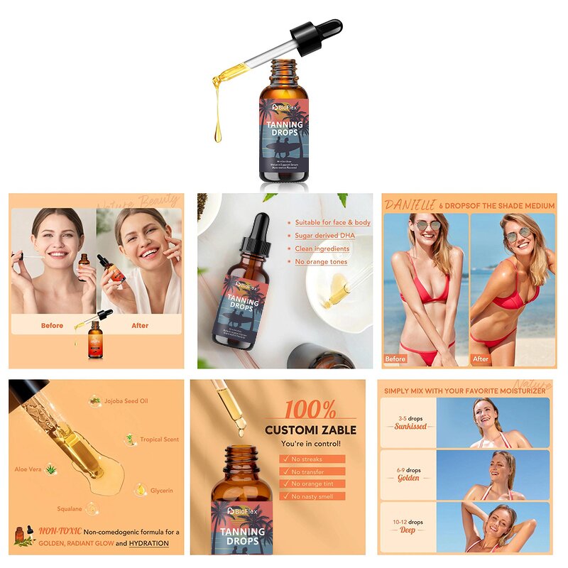 Self Tanning Drops - Wholesale Watermelon Flavor Sunless Face Body Oral Drink