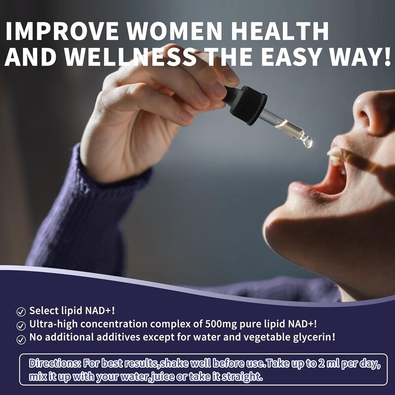 NAD Booster Drops - OEM Private Label Liposomal Anti-Aging 60ml Liquid