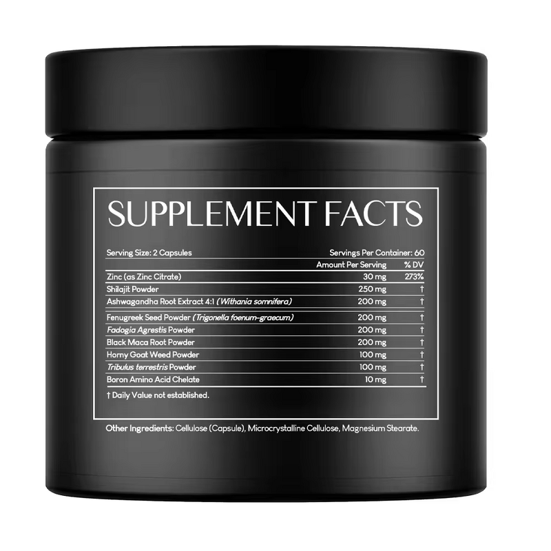 Shilajit Capsules - Private Label 120 Count Lions Mane Ashwagandha Immunity