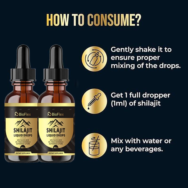 Shilajit Resin Oil - Wholesale OEM 30ml Organic Himalayan Brain Booster