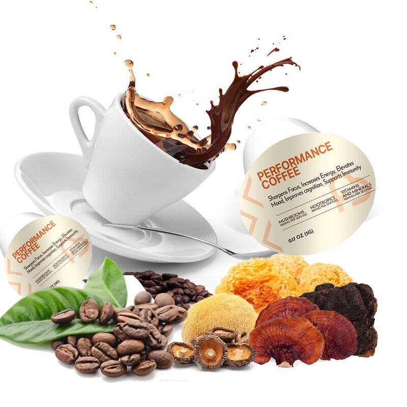 Vegan Mushroom Coffee - Vanwin Hot Custom Formula Focus Adults Supplement
