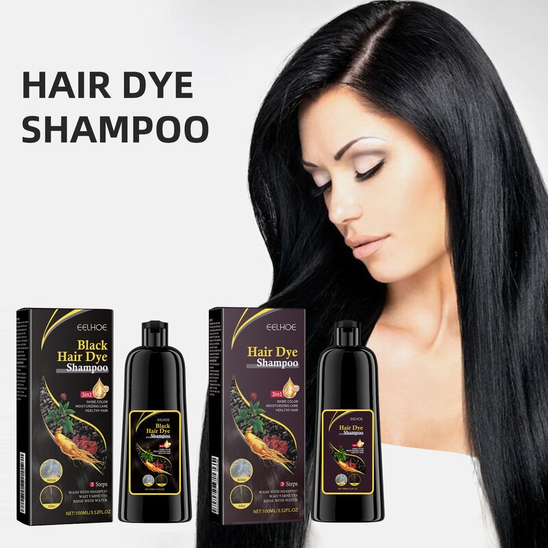 Hair Dye Shampoo - OEM Manufacturer Price 3-IN-1 Black/Brown Professional