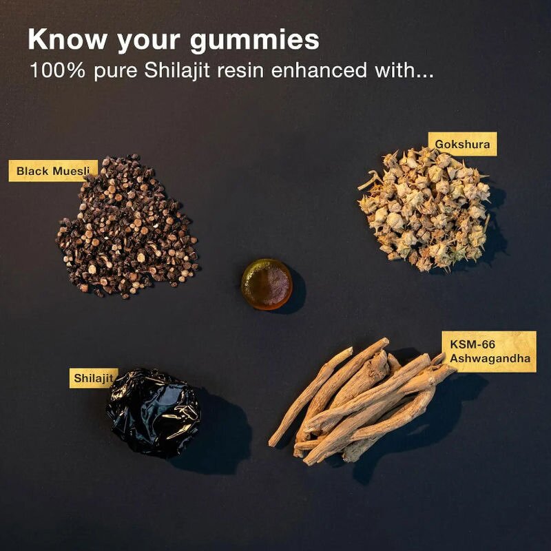 Shilajit Gummies - OEM/ODM Ashwagandha Gokshura Ginger Adults Not for Pregnant