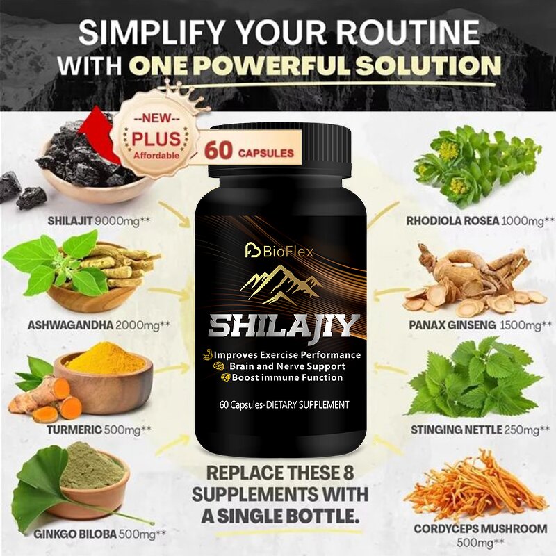 Ashwagandha Shilajit Capsules - Wholesale OEM Private Label Men Herbal Supplement