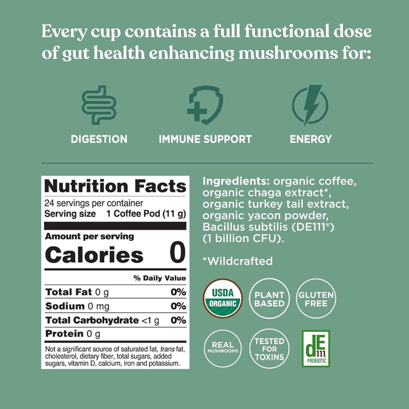 Mushroom Gut Health Coffee - Vanwin Hot Custom Arabica Digestive Immune Support