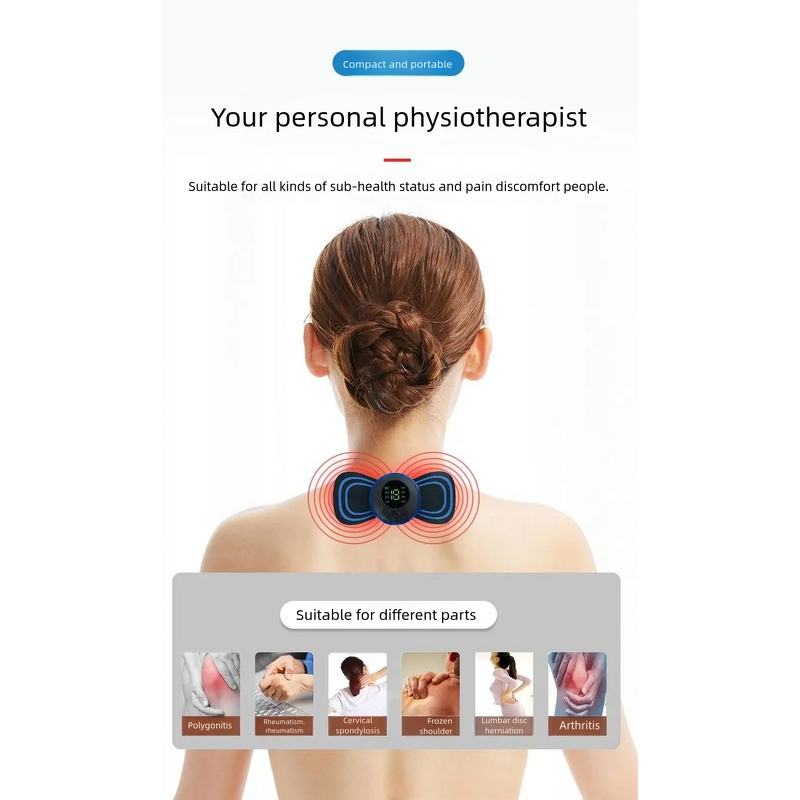 EMS Massage Patch Manufacturer - Portable 8-Mode for Cervical Spine Neck Shoulder