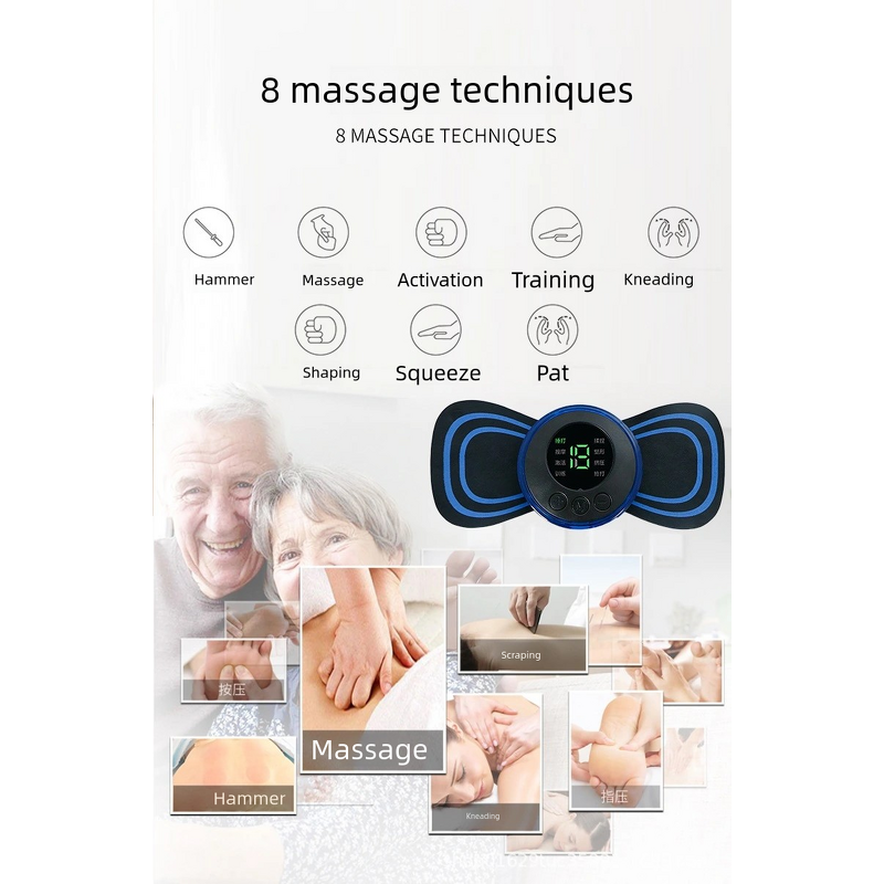 EMS Massage Patch Manufacturer - Portable 8-Mode for Cervical Spine Neck Shoulder