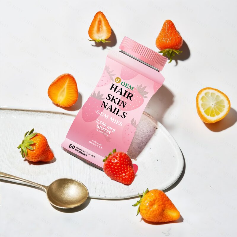 Biotin Gummies Manufacturer - OEM Naturally Extracted Strawberry for Adults & Pregnant