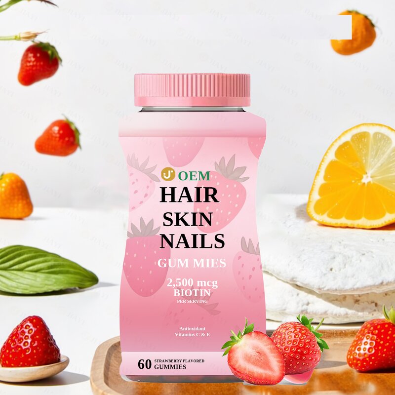 Biotin Gummies Manufacturer - OEM Naturally Extracted Strawberry for Adults & Pregnant
