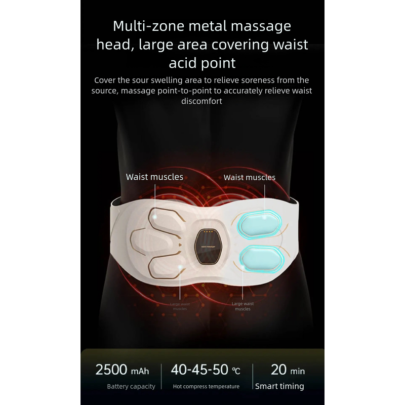 Waist Massager Manufacturer - Electric Red Light Heating Belt Physiotherapy Vibration