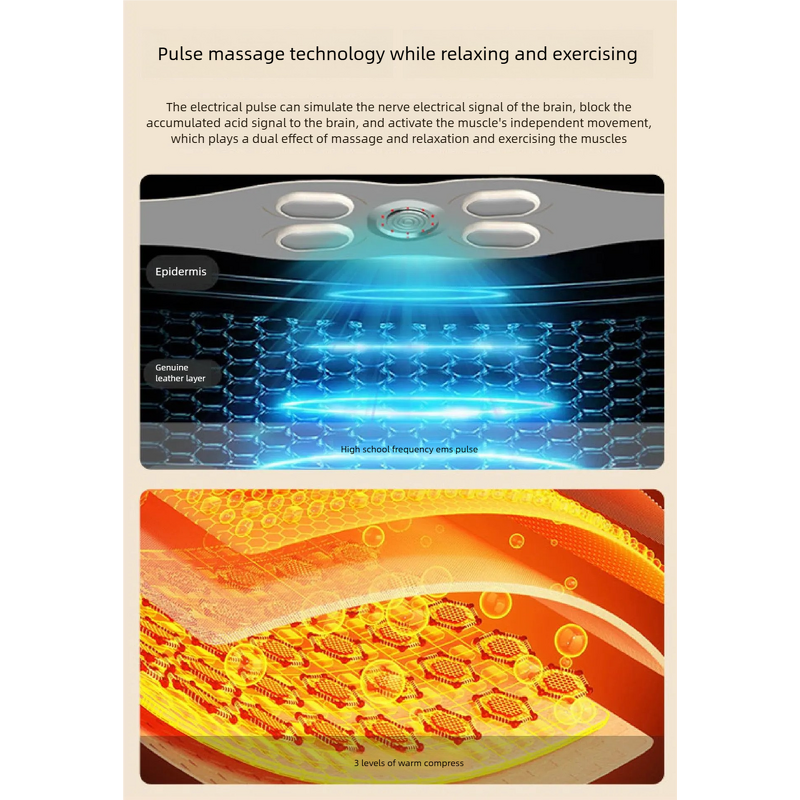 Waist Massager Manufacturer - Electric Red Light Heating Belt Physiotherapy Vibration