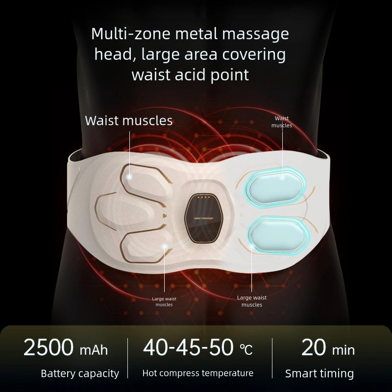 Waist Massager Manufacturer - Electric Red Light Heating Belt Physiotherapy Vibration