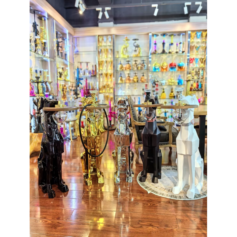 Resin Shisha Set Manufacturer - Creative Large Gold Durbin Luxury Dog Gift