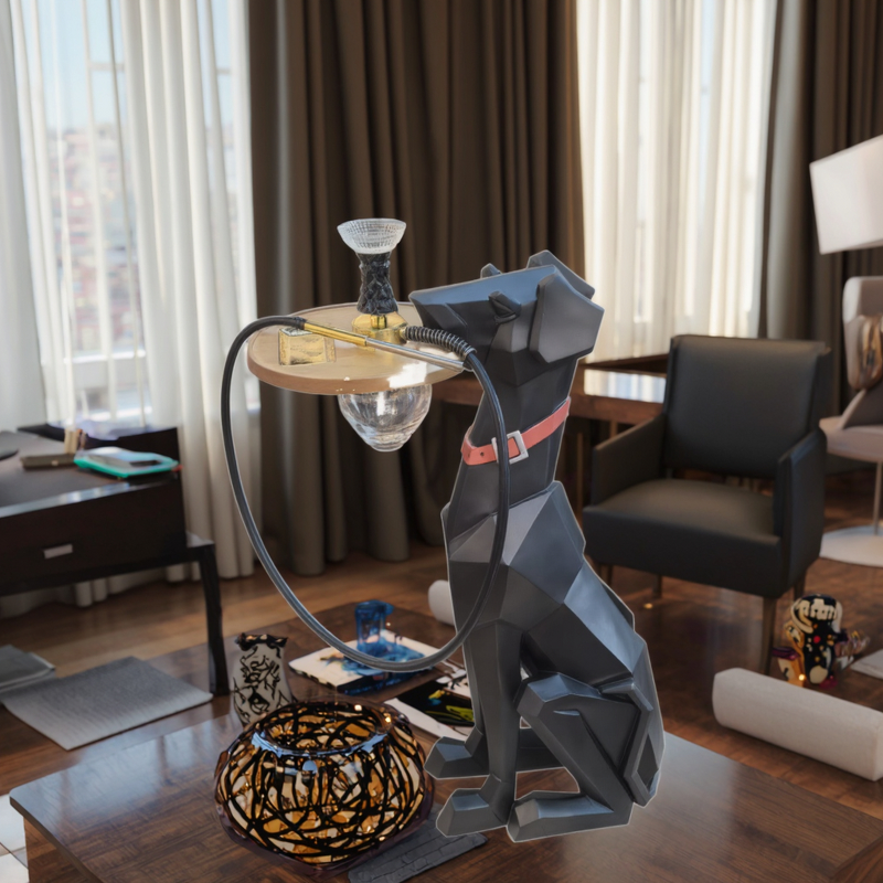 Resin Shisha Set Manufacturer - Creative Large Gold Durbin Luxury Dog Gift