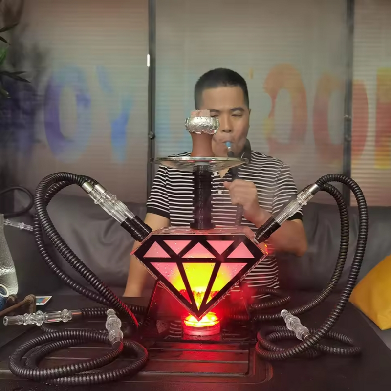 Hookah Set Manufacturer - Portable with LED Lights Acrylic Diamond Luxury