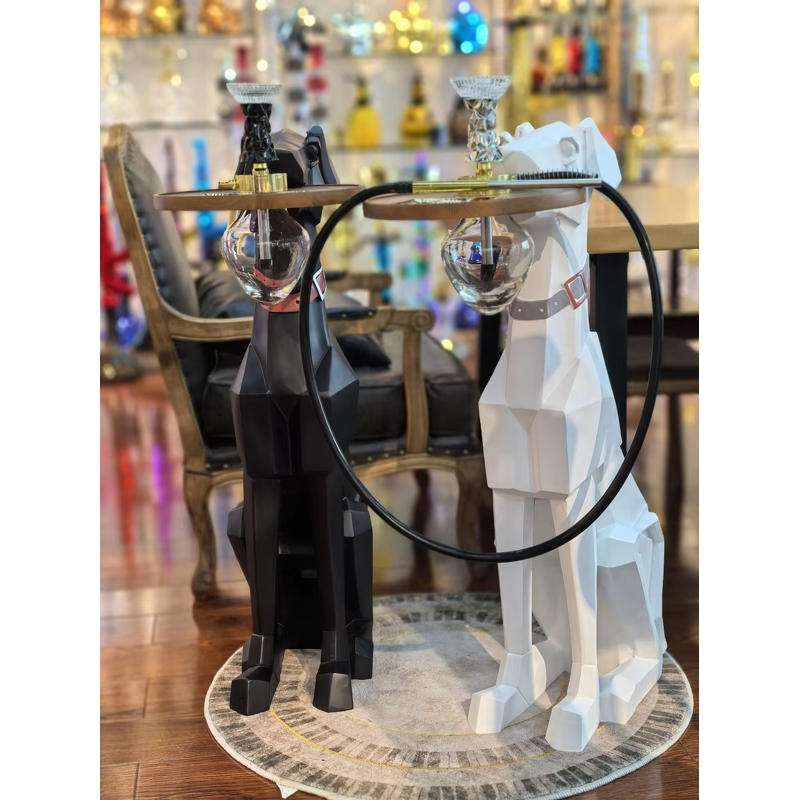 Resin Shisha Set Manufacturer - Doberman Design Luxury Lacquer Finish Customizable