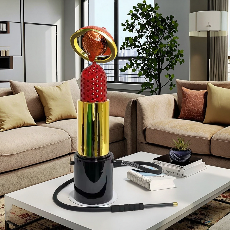 Hookah Set Manufacturer - Luxury Aluminum Alloy Gold Lipstick with Accessories