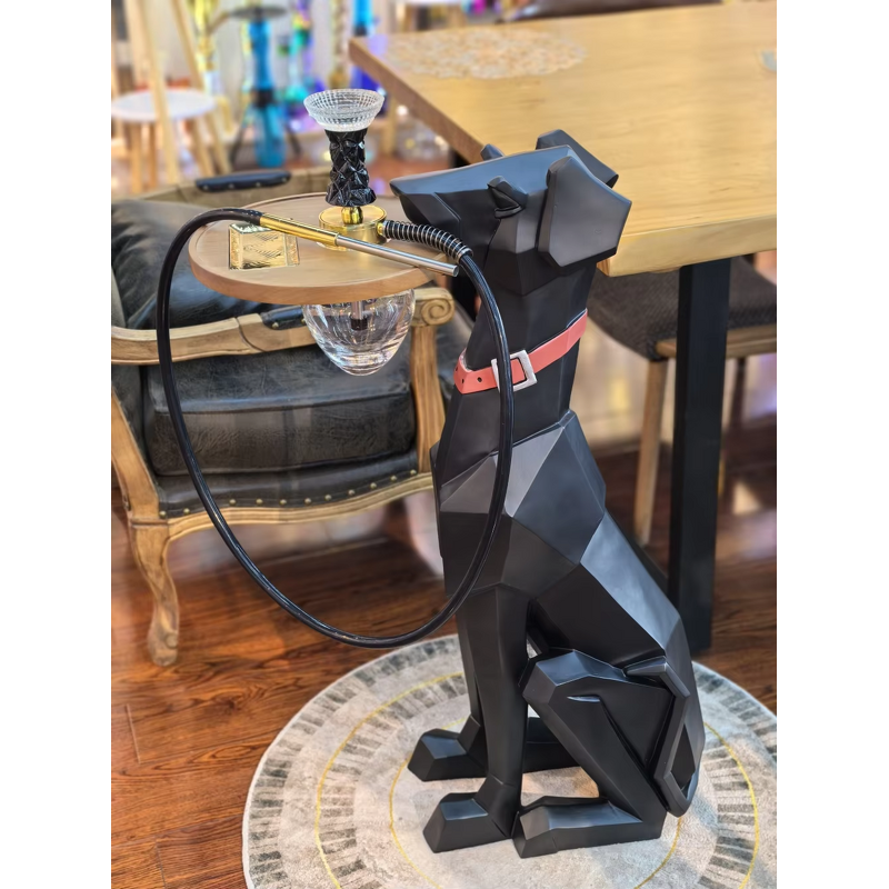 Resin Shisha Set Manufacturer - Creative Large Gold Durbin Luxury Dog Gift