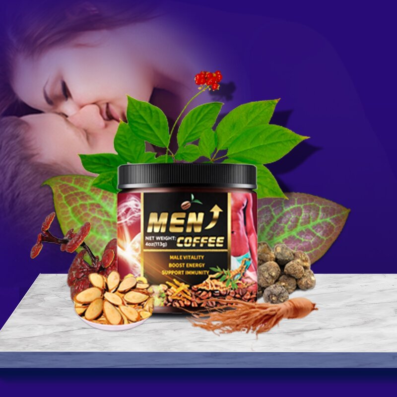 Man Power Energy Coffee - Instant Tongkat Ali Ginseng Black Maca Male Vitality Private Label