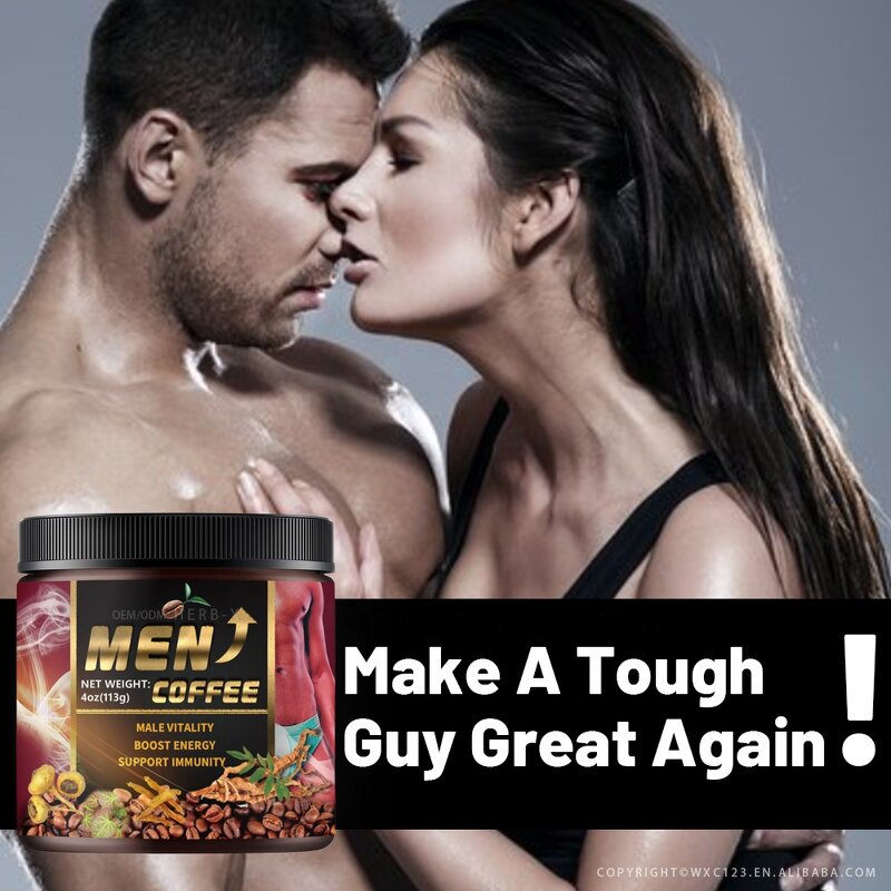 Instant Maca Coffee for Men - Tongkat Ali Ginseng Root Extract Energy Strength Private Label