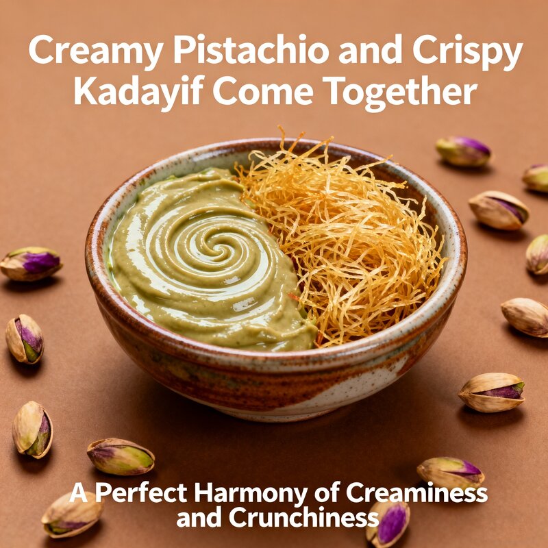 Dubai Chocolate Spread - Pistachio Peanut Rich Creamy Middle Eastern Paste