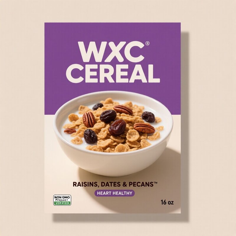 Raisin Date Pecan Cereal - Free Sample Granola Clusters Non-GMO High Fiber Breakfast