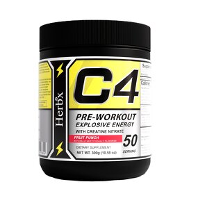 C4 Nitrogen Pump Powder - Nitric Oxide Pre Workout Energy Endurance Custom Flavor