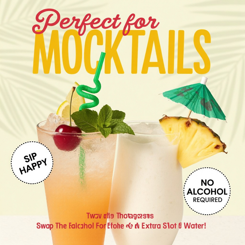 Cocktail Mixer Variety Pack - 12 Ct Mocktail Non Alcoholic Real Agave Drinks