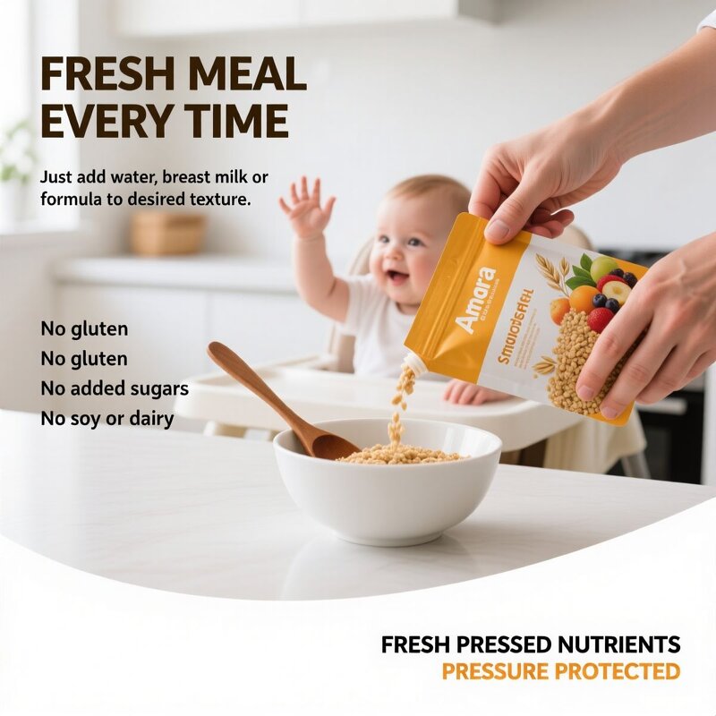 Toddler Multigrain Cereal - Free Sample Banana Apple Strawberry 12+Months 227g Pouch