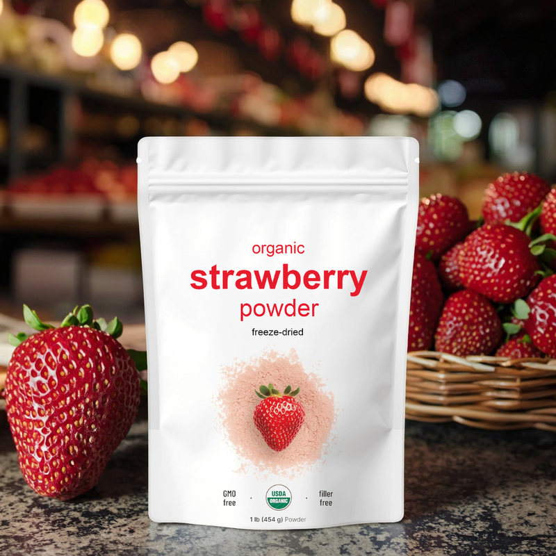 Freeze Dried Strawberry Powder - Wholesale High Quality Factory Supply Bulk Superfood