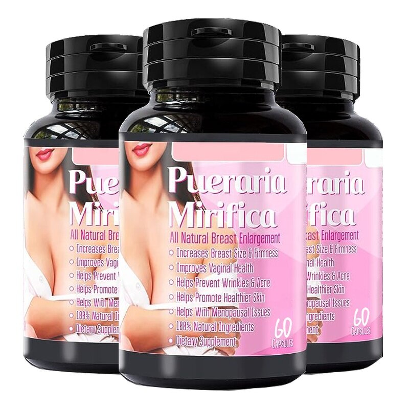 Breast Enlargement Capsules - Organic Pueraria Mirifica 60 Count Butt Enhancement Supplement