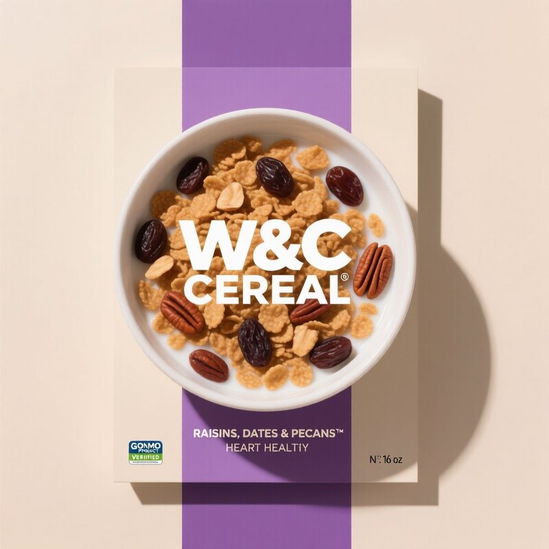 Raisin Date Pecan Cereal - Free Sample Granola Clusters Non-GMO High Fiber Breakfast