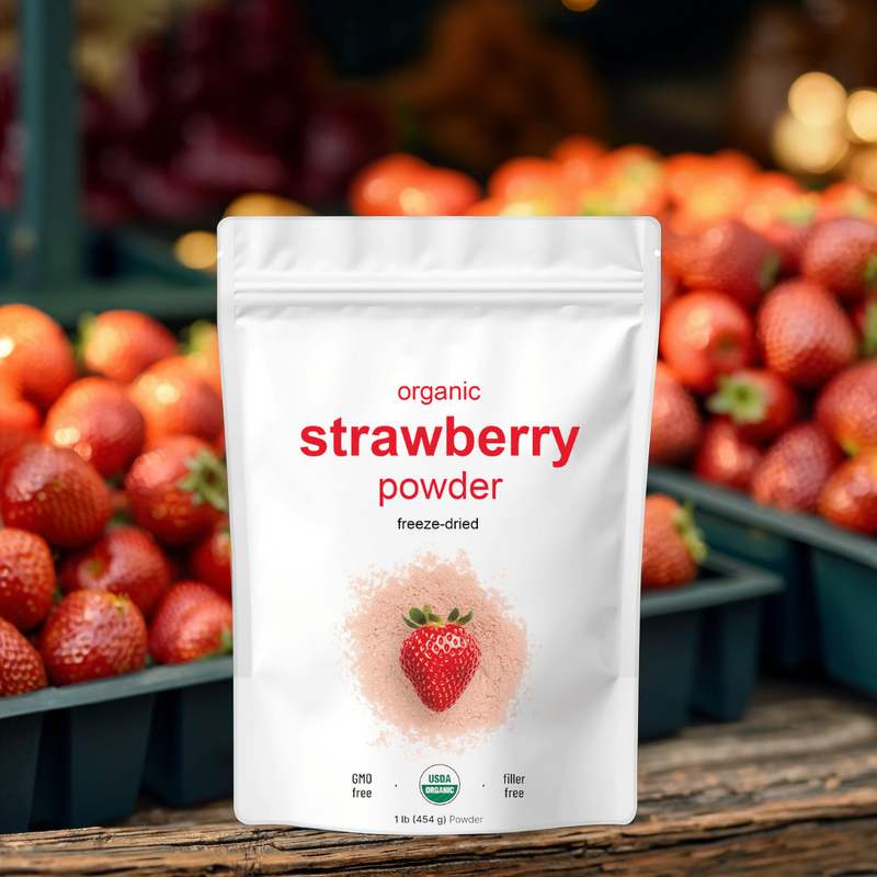 Freeze Dried Strawberry Powder - Wholesale High Quality Factory Supply Bulk Superfood