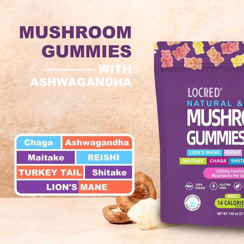 Ganoderma Mushroom Gummies - OEM Organic Herbal Energy Drink Supplement