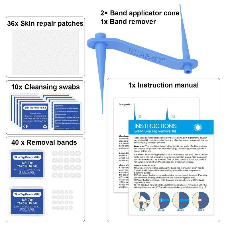 Skin Tag Removal Kit - Home Use Herbal Mole Wart Remover Adult Skin Care