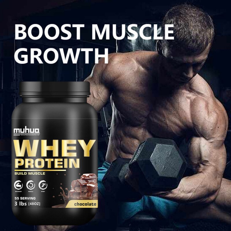 3LBS Whey Protein Powder - OEM Custom Logo High Protein Adult Muscle Building