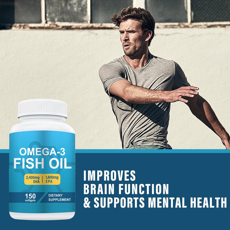 Fish Oil Omega 3 Softgels - 2025 EPA DHA Joint Health Immunity Men Women