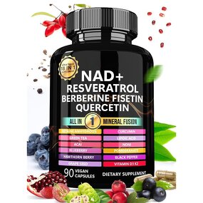 NAD+ Resveratrol Capsules - 2025 Berberine Curcumin Skin Brightening Immunity