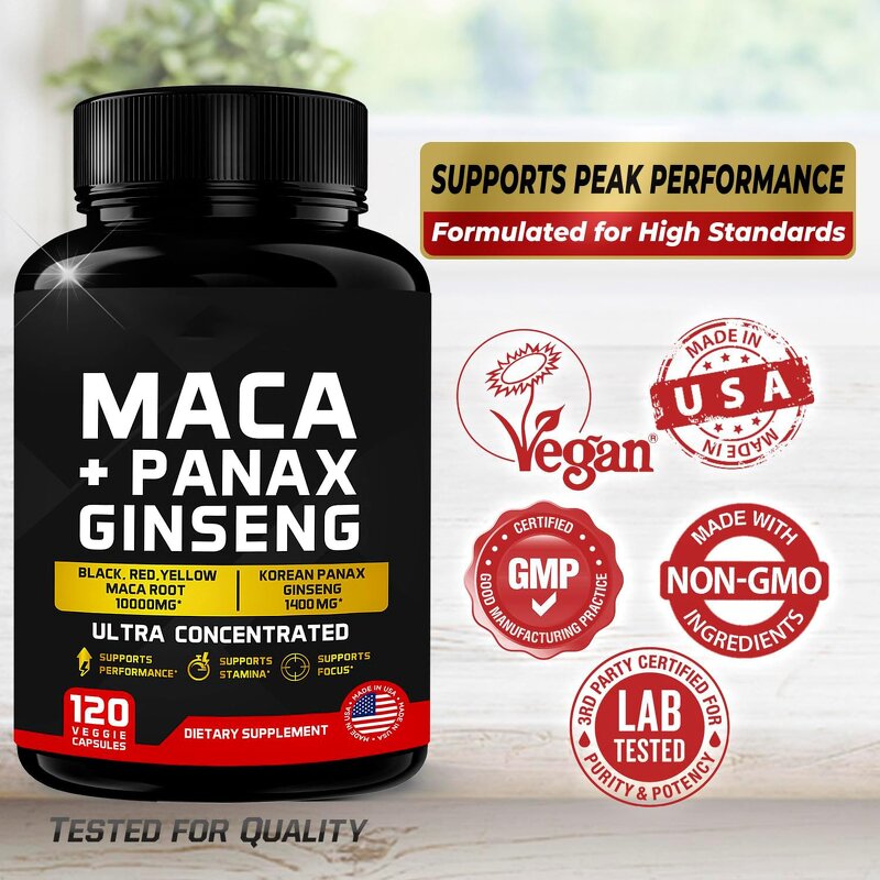 Macax Ginseng Capsules - OEM Korean Red Panax Immunity Energy Sports Nutrition
