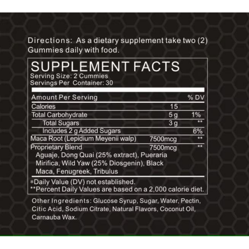 Male Enlargement Maca Capsules - 2025 Libido Enhancer Energy Gummy Supplement