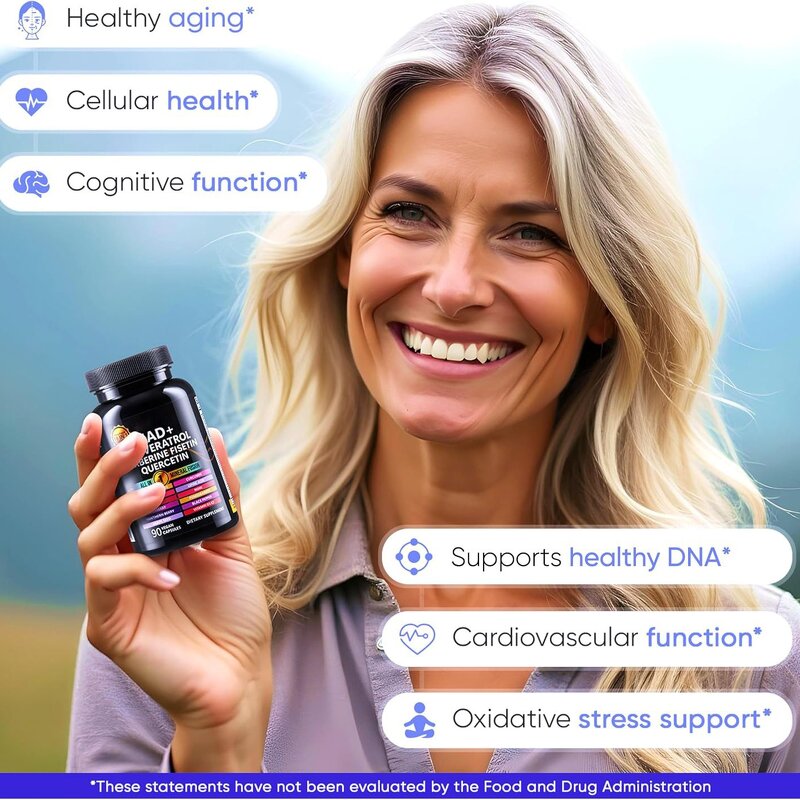 NAD+ Resveratrol Capsules - 2025 Berberine Curcumin Skin Brightening Immunity