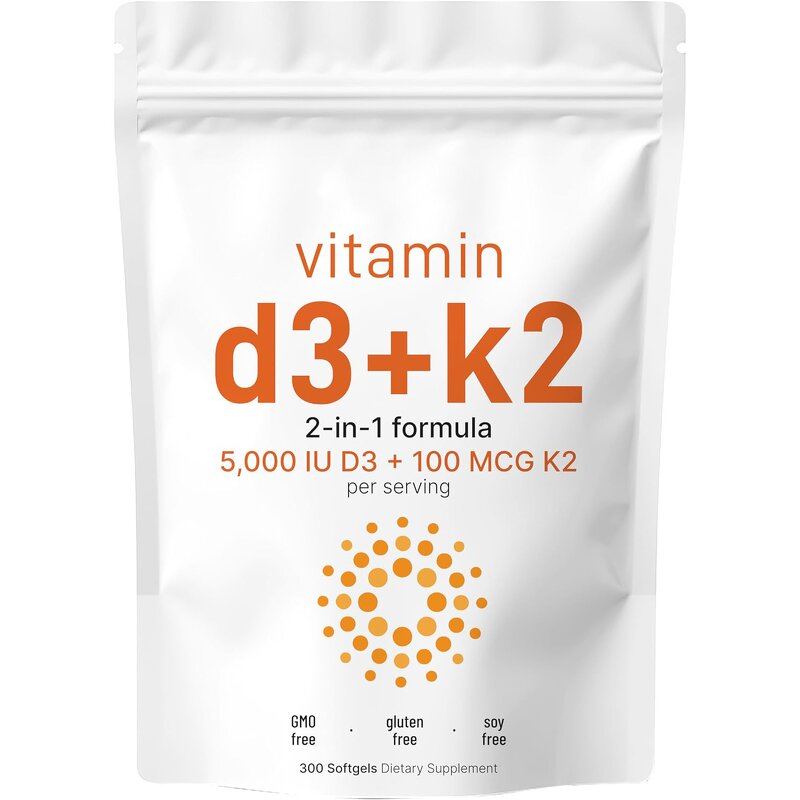 Vitamin D3 K2 Softgels - Factory Supply Cross-Border Adult Not for Newborns