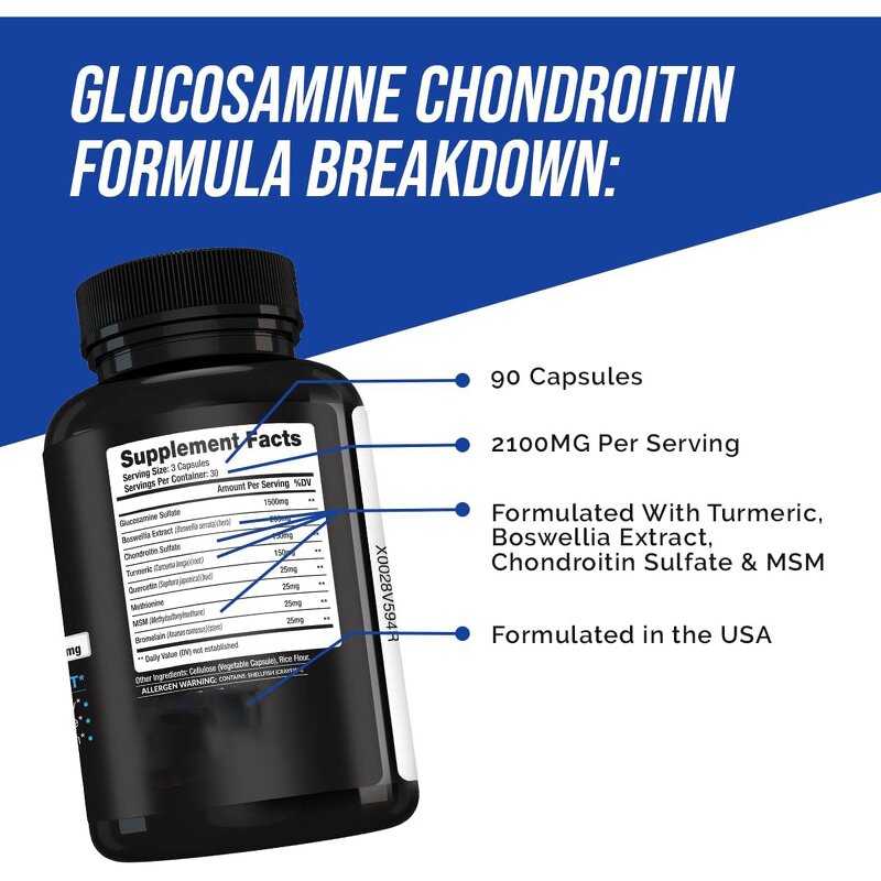 Amino Acid Chondroitin Capsules - OEM Turmeric Bone Growth Support Supplement