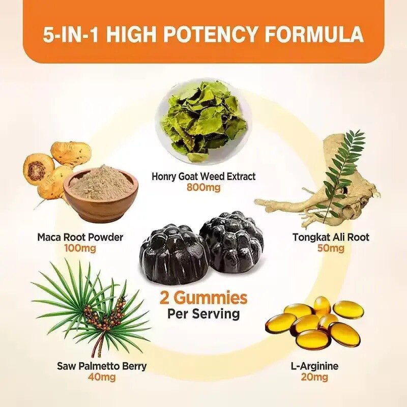 Maca Energy Gummies - OEM Adult Immune Support Custom Excluding Pregnant Women