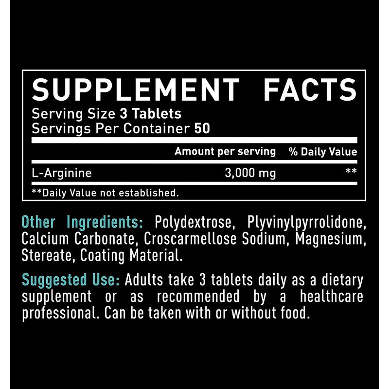 L-Arginine Tablets Manufacturer - 3000mg Supplement & Private Labels